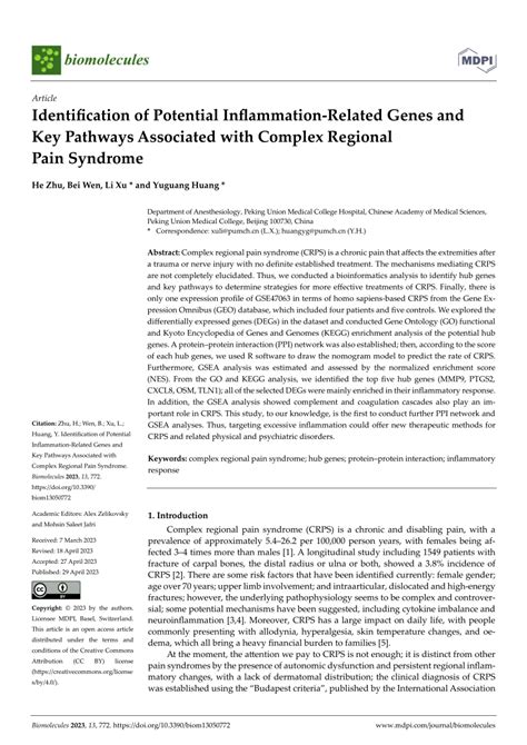 Pdf Identification Of Potential Inflammation Related Genes And Key