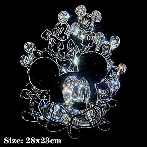 Disney Turenie Mouse Patchs Appliques En Fer Brillant Correctif Chaud