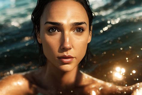 Gal Gadot swims in the sea by Azvayer on DeviantArt