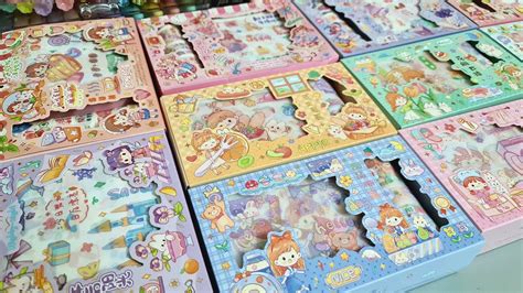 Cute Kawaii Stickers And Washi Tapes Unboxing Japanese