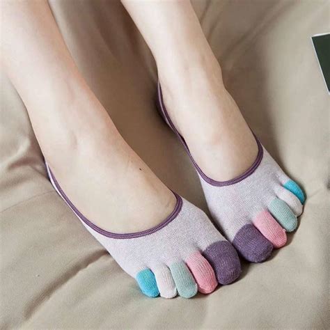 Buy 1 Pair Women Summer Short Socks Cotton Breathable Toe Socks Casual