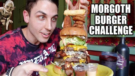 Stacked High Burger Challenge 8 000 Calorie Cheat Day Man Vs Food