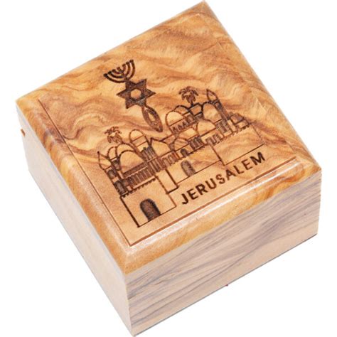 Engraved Messianic Jerusalem Grafted In Symbol Wood Box