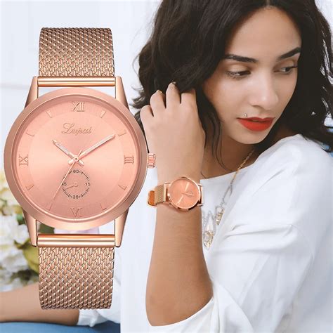 Lvpai Watches Women Stainless Steel Bracelet Analog Quartz Watch 2018