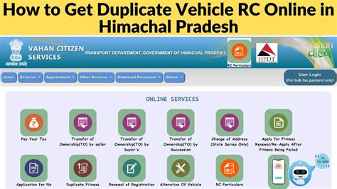 How To Get Duplicate Vehicle Rc In Himachal Pradesh The Process Of