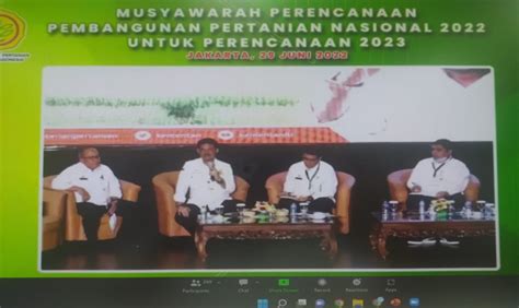 Musrenbangtan Mentan Syl Minta Perencanaan Sektor Pertanian