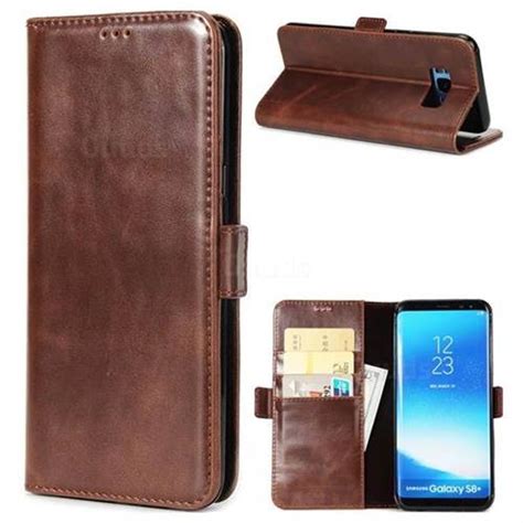 Luxury Crazy Horse Pu Leather Wallet Case For Samsung Galaxy S8 Plus S8