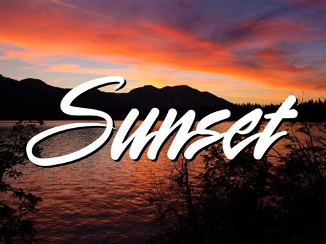 Sunset Typography By Tyler Penner On Dribbble