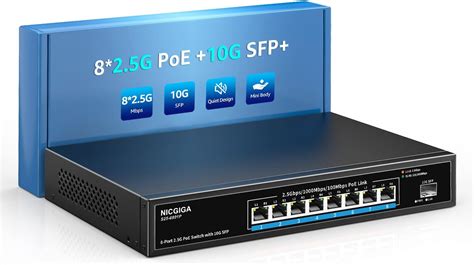 8 Port 2 5g Poe Switch Unmanaged With 8 X 2 5gb Base T Poe 120w 10g Sfp Uplink Nicgiga 2