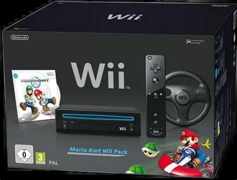 Nintendo Wii Mario Kart Black Bundle - Consolevariations