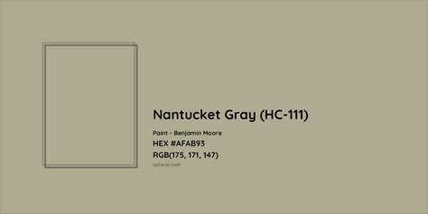 Benjamin Moore Nantucket Gray HC 111 Paint Color Codes Similar