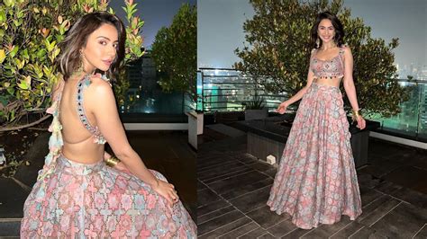 Rakul Preet Singh Sizzles In Hot Backless Floral Blouse And Matching