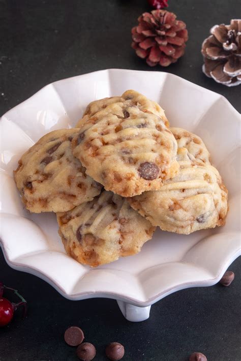 Chocolate Toffee Shortbread Cookies Recipe An Italian In My Kitchen