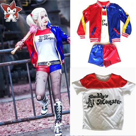 Girls Kids Suicide Squad Harley Quinn Joker Cosplay Costume Halloween