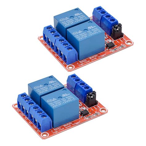 Buy 2 Pack DC 12V Relay Module 2 Channel Relay Switch With