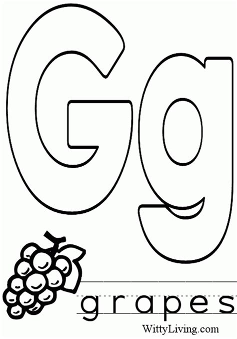 Livre De Coloriage Lettre G Imprimable Et En Ligne