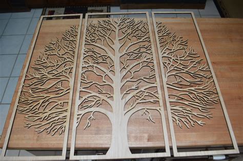 Laser Cut Tree Of Life Large Panel Wall Hanging Oak Etsy Canada