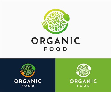 Logotipo De Alimentos Orgánicos Logotipo De Alimentos Ecológicos Plantilla De Logotipo De