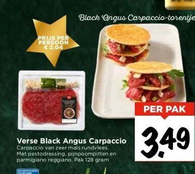 Verse Black Angus Carpaccio Aanbieding Bij Vomar Voordeelmarkt