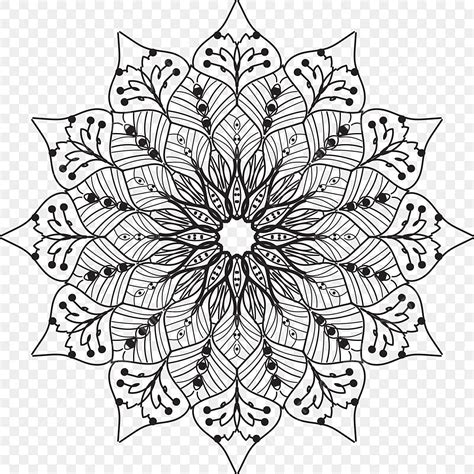 Classical Circular Pattern In The Form Of A Mandala For Henna