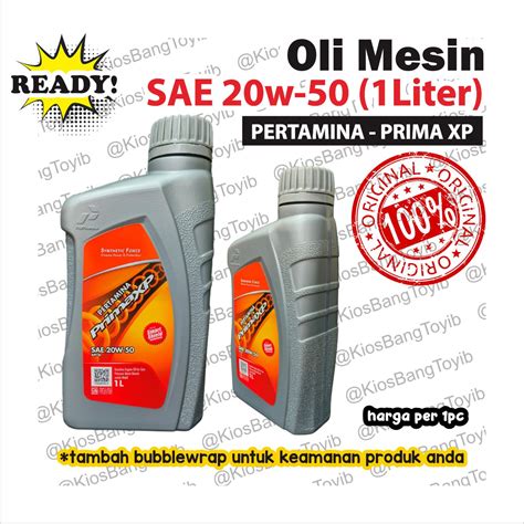 Oli Mesin Pertamina Prima Xp Sae W Liter Original Lazada