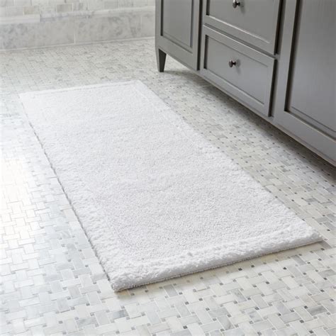 Ultra Spa White 24"x60" Bath Rug | Crate and Barrel