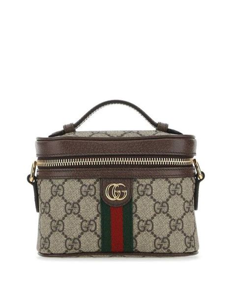 Gucci Ophidia Monogram Top Handle Mini Crossbody Bag In Black Lyst