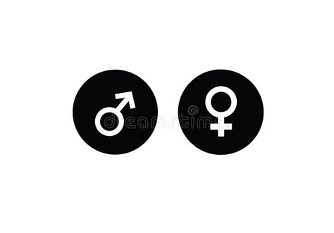 Male Female Wc Sex Stickman Icon Black Vector Men And Women Stock