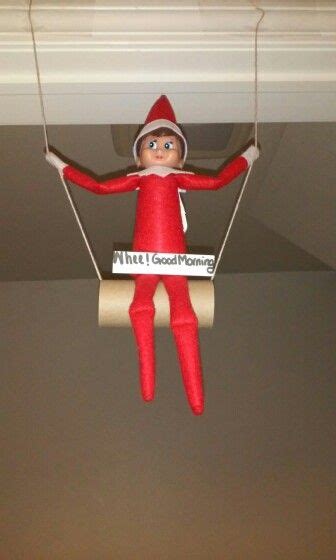 Just Hanging Around Elf On The Shelf Idea By Me Day My Daughter