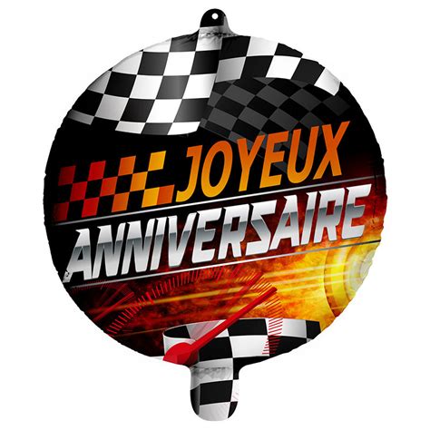 Grossiste Ballon Foil 45cm Joyeux Anniversaire Circuit Réservé aux