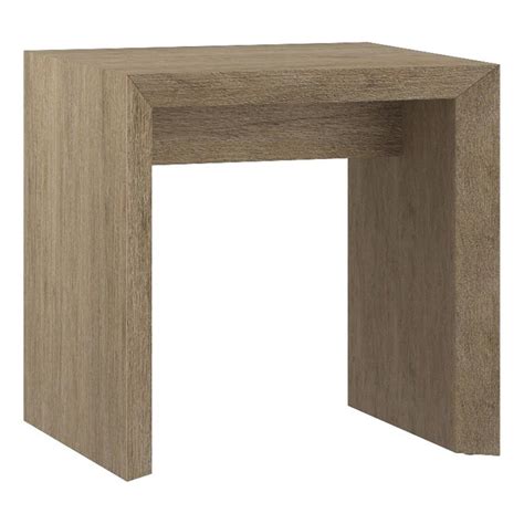 Pemberly Row Contemporary 22 Antiqued Gray Oak MDF Side Table