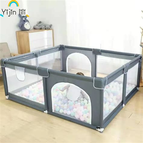 Large Sturdy Double Door Largest Playpen With Breathable Safety Fence