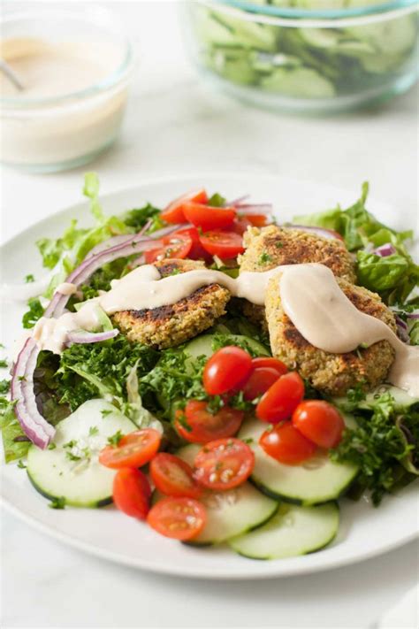 Falafel Salad With Tahini Dressing Gluten Free Recipes Mountain