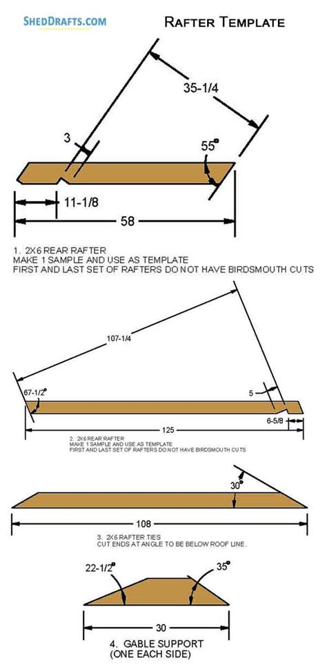 Shed roof rafter layout ~ Diy shed kits plans