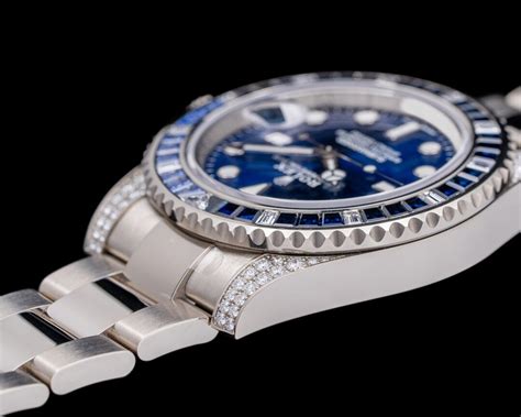 Rolex Sabr Submariner Date Sabr K Wg Diamonds Sapphires