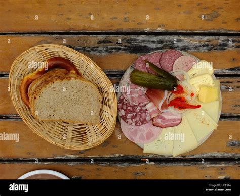 Table With Delicious Meal Stock Photo Alamy