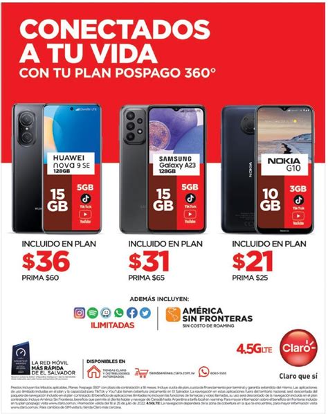 Oferta De Celulares Pospago En Claro El Salvador 18 Julio Tuofertasv