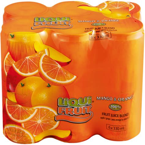 Liqui Fruit Mango And Orange 330 Ml 6 Pack