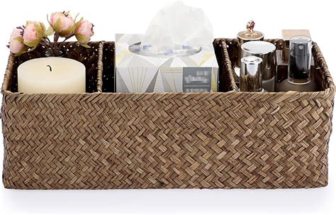 Amazon Sumnacon Bathroom Organize Basket Seagrass Toilet Tank