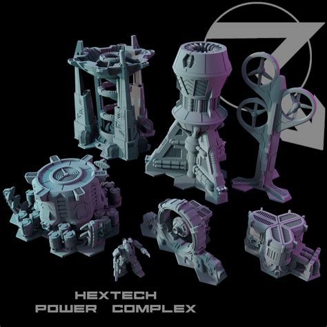 3d File Hextech Power Complex Core Bundle Battletech Compatible