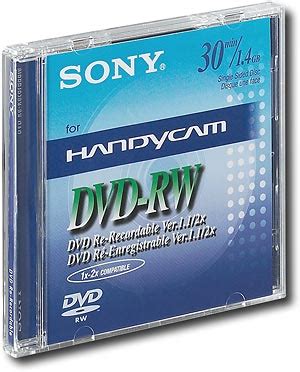 Best Buy Sony DVD Rewritable Media DVD RW 1 40 GB 1 Pack DMW30R2H