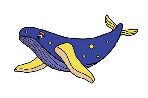 Blue whale isolated 24618192 Vector Art at Vecteezy