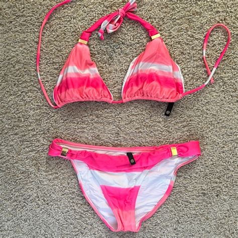Vix Swim Vix Pink And Teal Bikini Set Poshmark