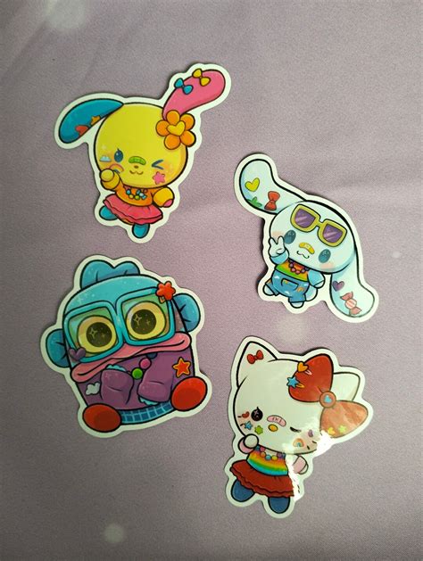 3 Inch Sanrio Decora Stickers - Etsy