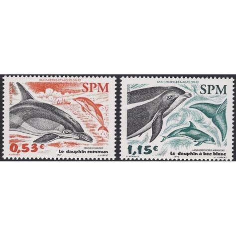 Les Dauphins Timbres De Saint Pierre Et Miquelon N S Rie Neuf