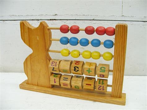 Vintage Wooden Childs Toy Alphabet Letters Abacus Sliding - Etsy