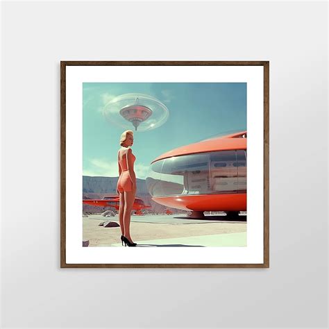 60s Sci Fi Art Print Wall Decor Retro Wall Art Living Room, 55% OFF