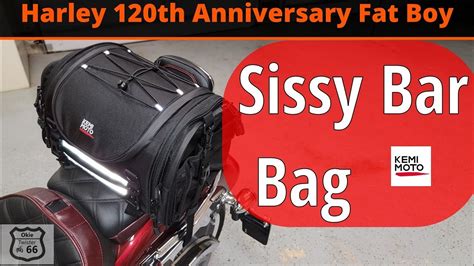 Harley Davidson Anniversary Fat Boy Kemimoto Sissy Bar Bag Install