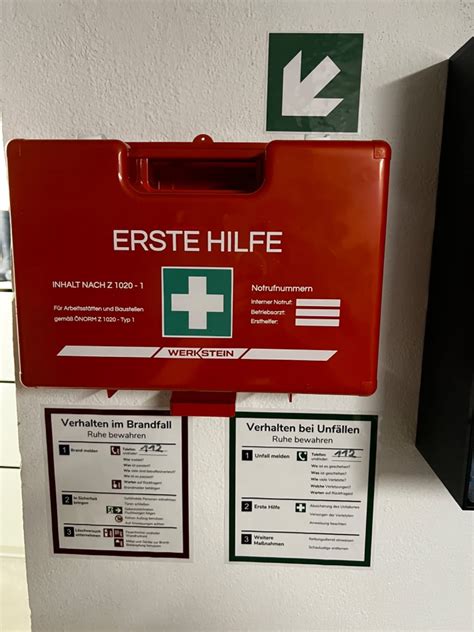 Erste Hilfe Kasten ÖNORM Z1020 Typ1 Verbandskasten inkl praktischer