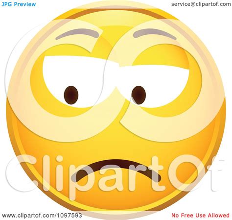 Clipart Yellow Grumpy Cartoon Smiley Emoticon Face Royalty Free